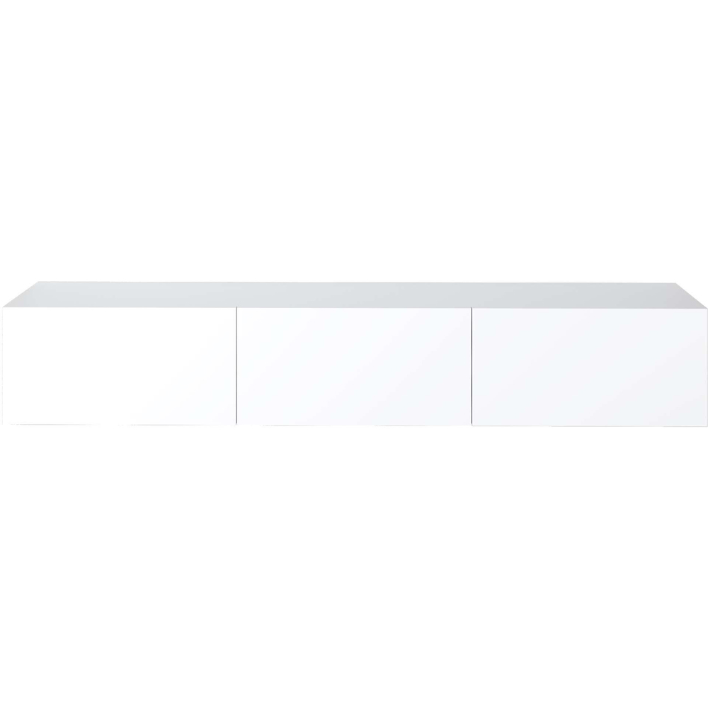 Decortie Francy 3 Door White Modern Wall Mounted TV Unit Image 2