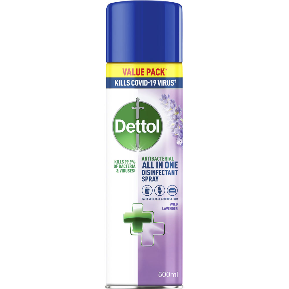 Dettol Wild Lavender Antibacterial All in One Disinfectant Spray 500ml Image 1