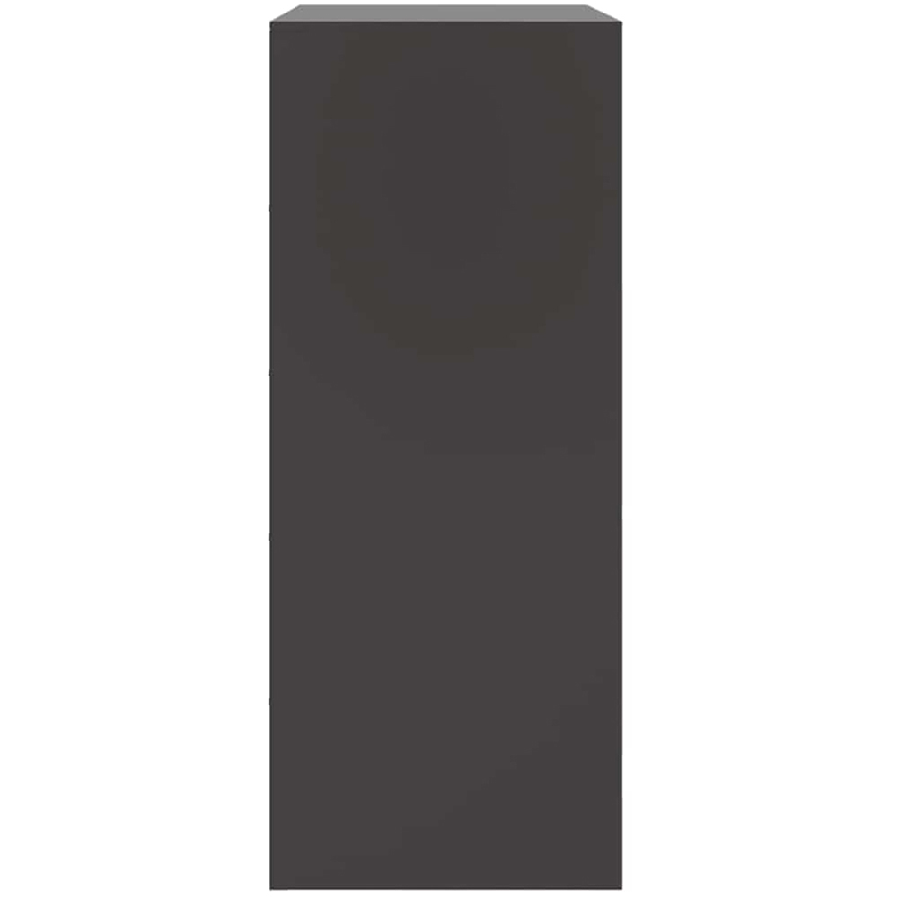 vidaXL 2 Drawer 4 Open Shelf Black Steel Highboard Image 8