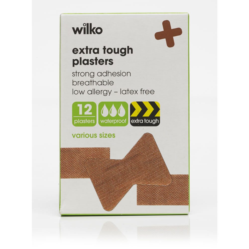 Wilko Extra Tough Plasters 12 pack Image