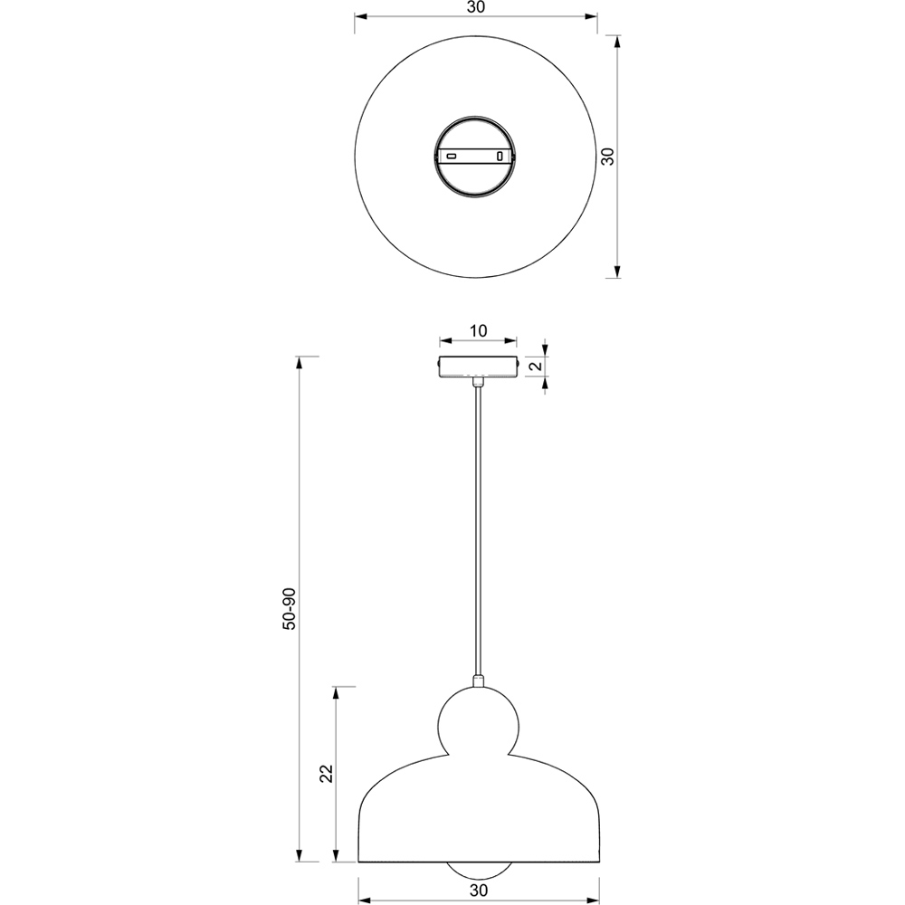 Milagro Harald Blue Pendant Lamp 230V Image 4