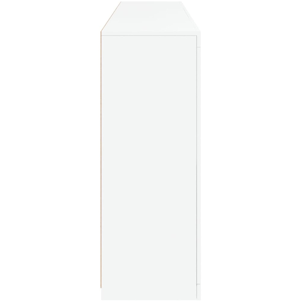 vidaXL 2 Door 2 Shelf White LED Sideboard Set of 3 Image 4