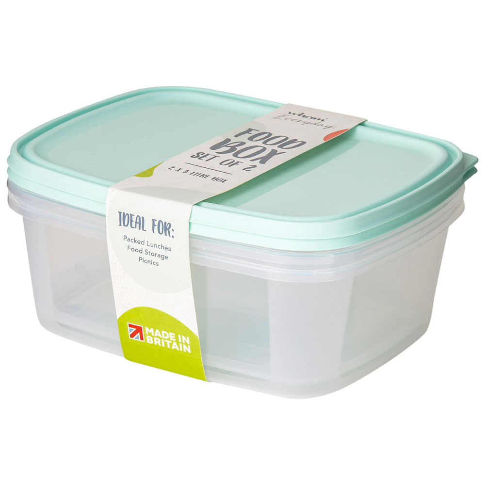 Wham 3L Everyday Food Box and Lid 2 Pack Image 1