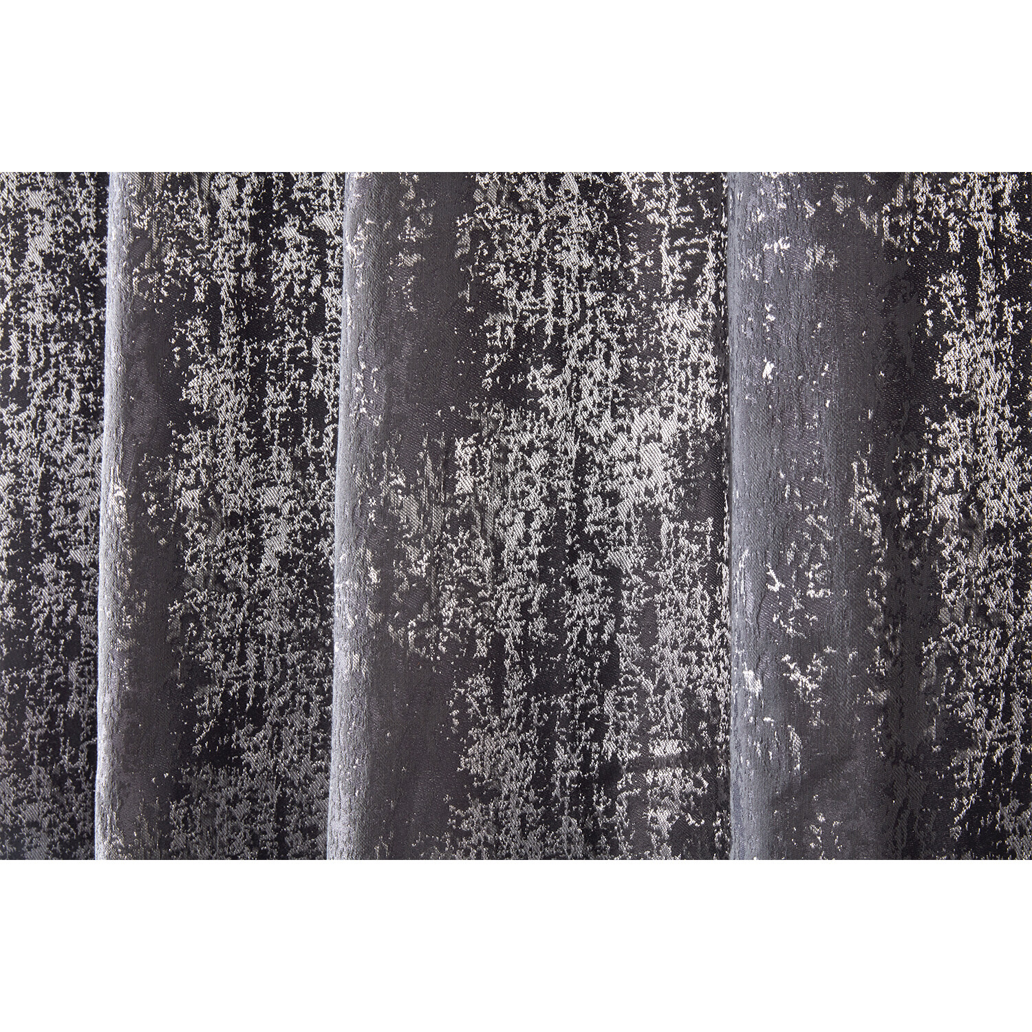 Divante Agadir Charcoal Jacquard Eyelet Curtains 168 x 187cm Image 4