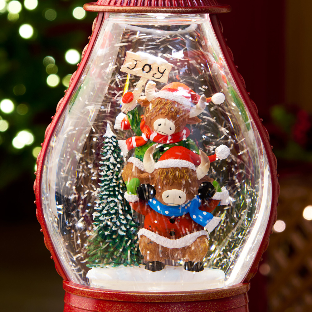 Christmas Highland Cow Glitter Spinner Image 3