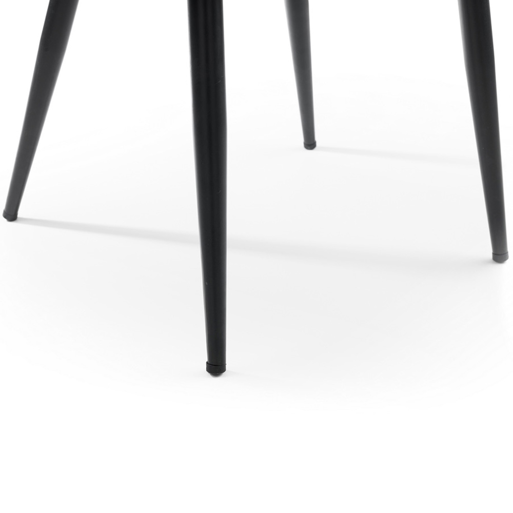Julian Bowen Hobart Set of 2 Grey Scalloped Dining Chair Image 6