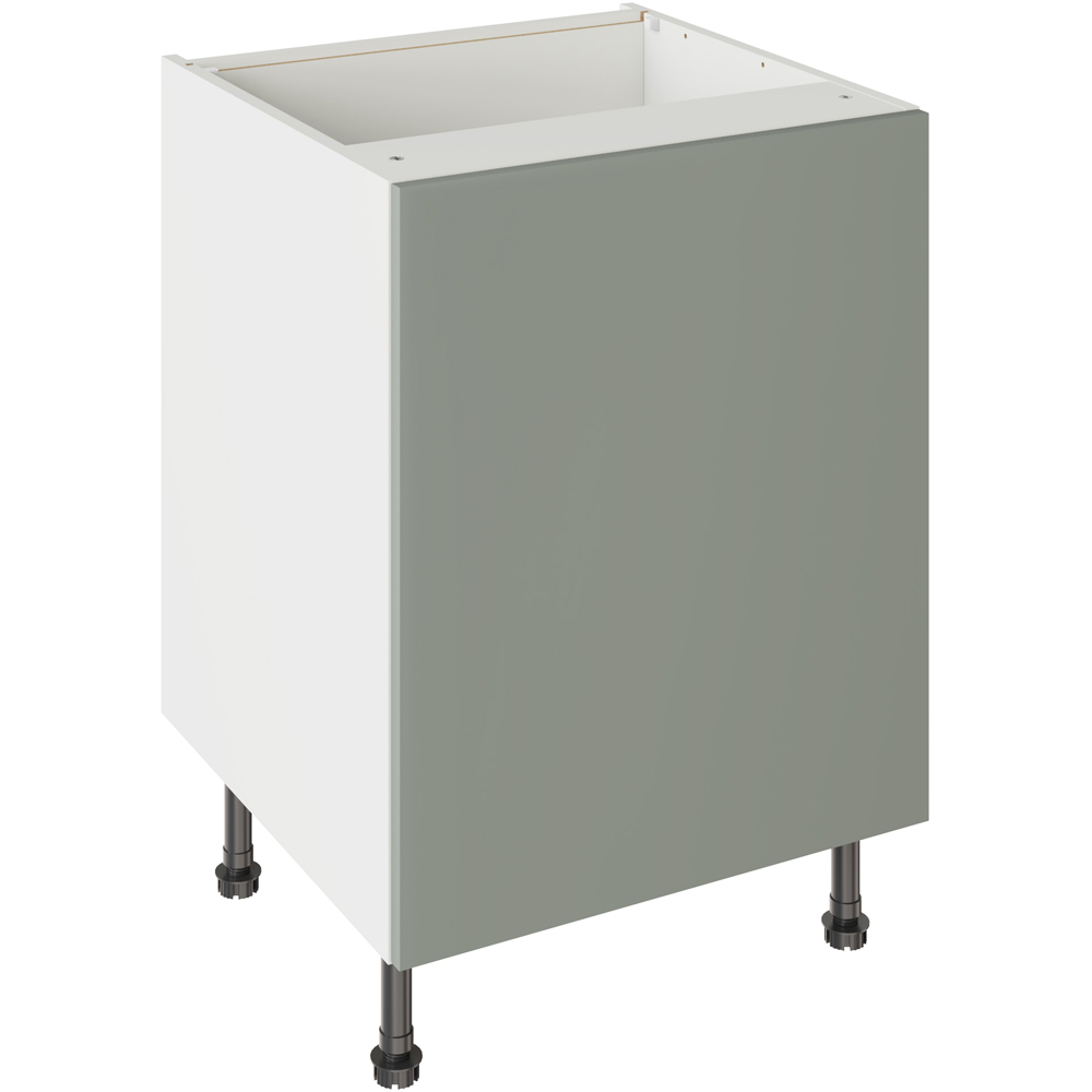 Kitchen Kit Slab Supermatt Agave Green Sink and Hob Cabinet Flatpack 600mm Image 1