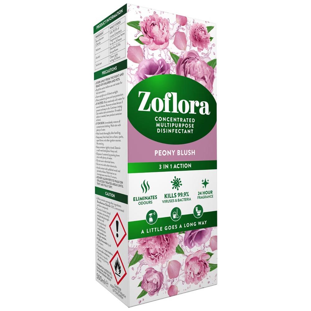 Zoflora Peony Blush Concentrated Disinfectant 500ml Image 3