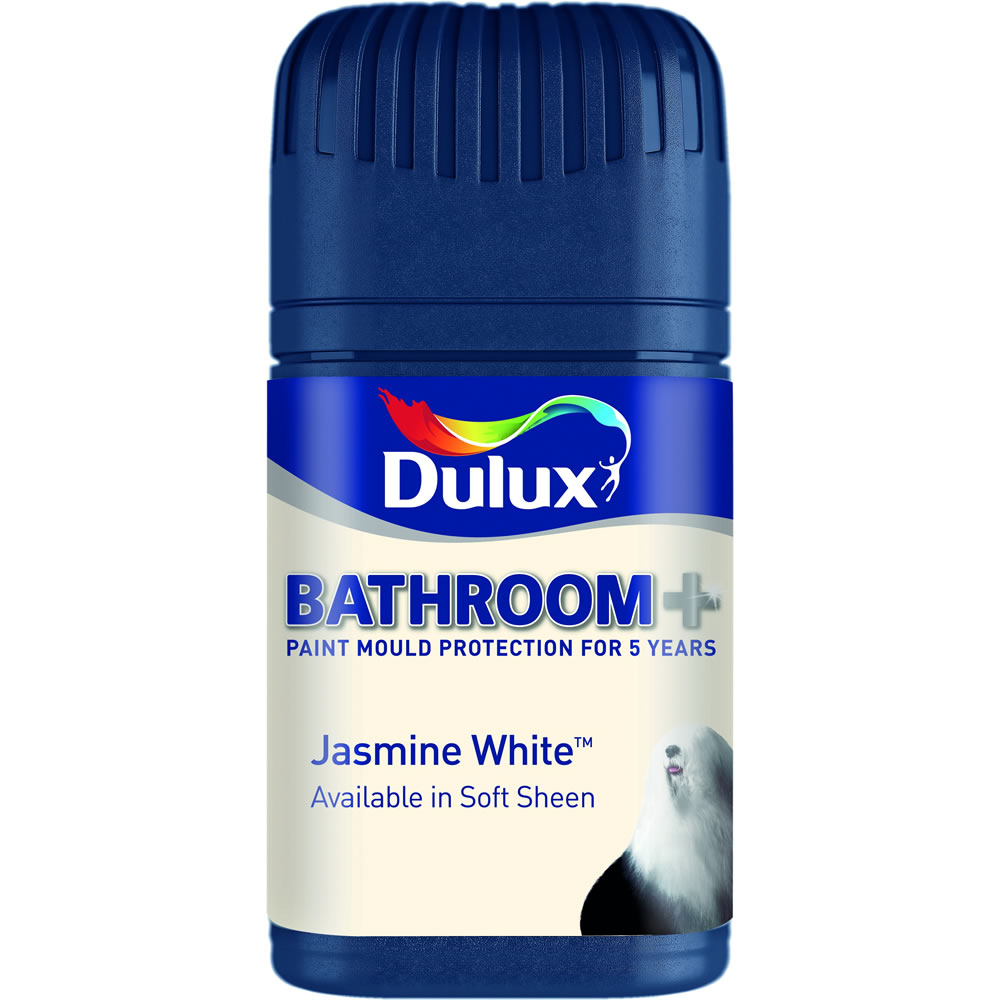 Dulux Bathroom+ Jasmine White Soft Sheen Emulsion Paint Tester Pot 50ml Image 1