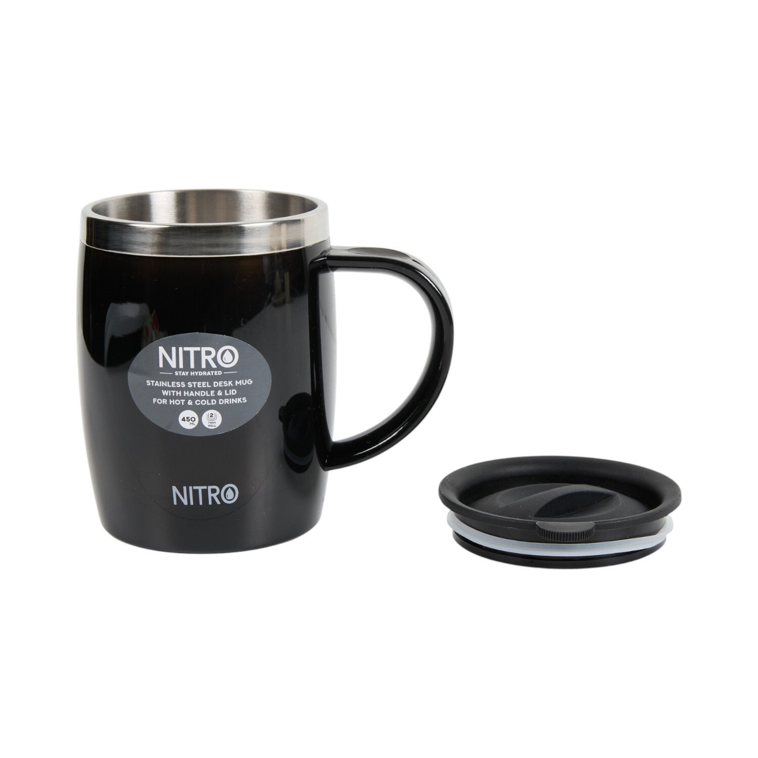 Nitro Desk Mug with LinerBlack Image 3