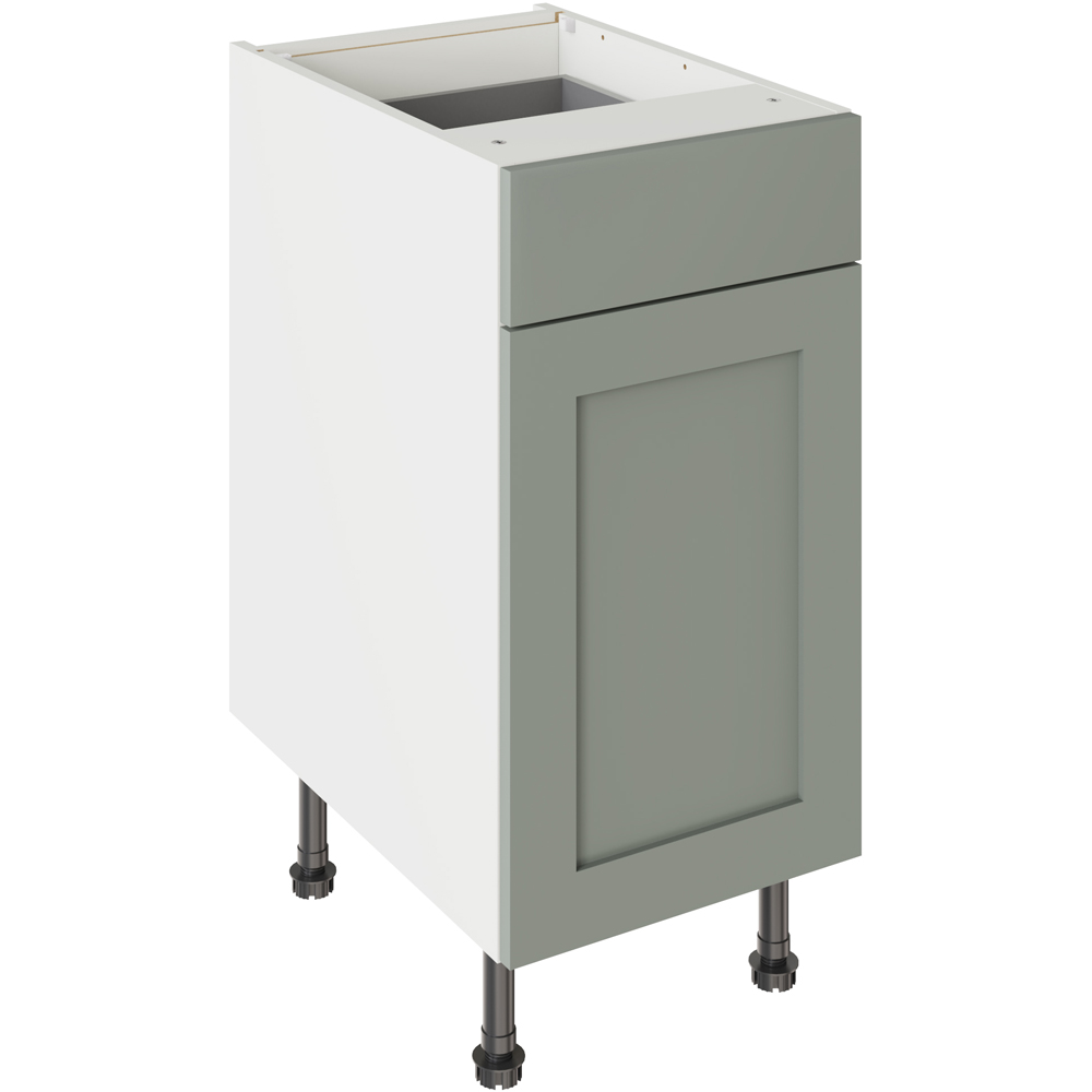 Kitchen Kit Shaker Matt Sage Green Drawerline Base Cabinet 400mm Image 1