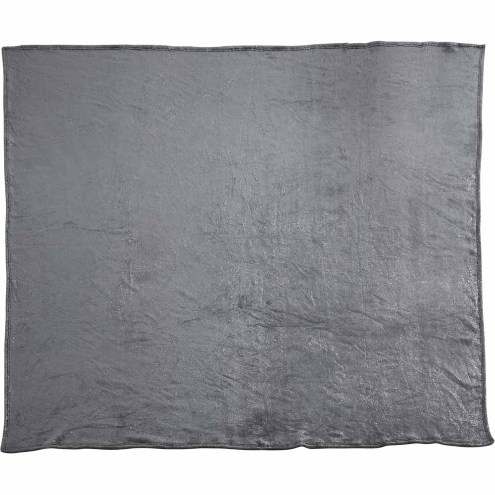 Wilko Grey Sparkle Throw 200 x 200cm Wilko