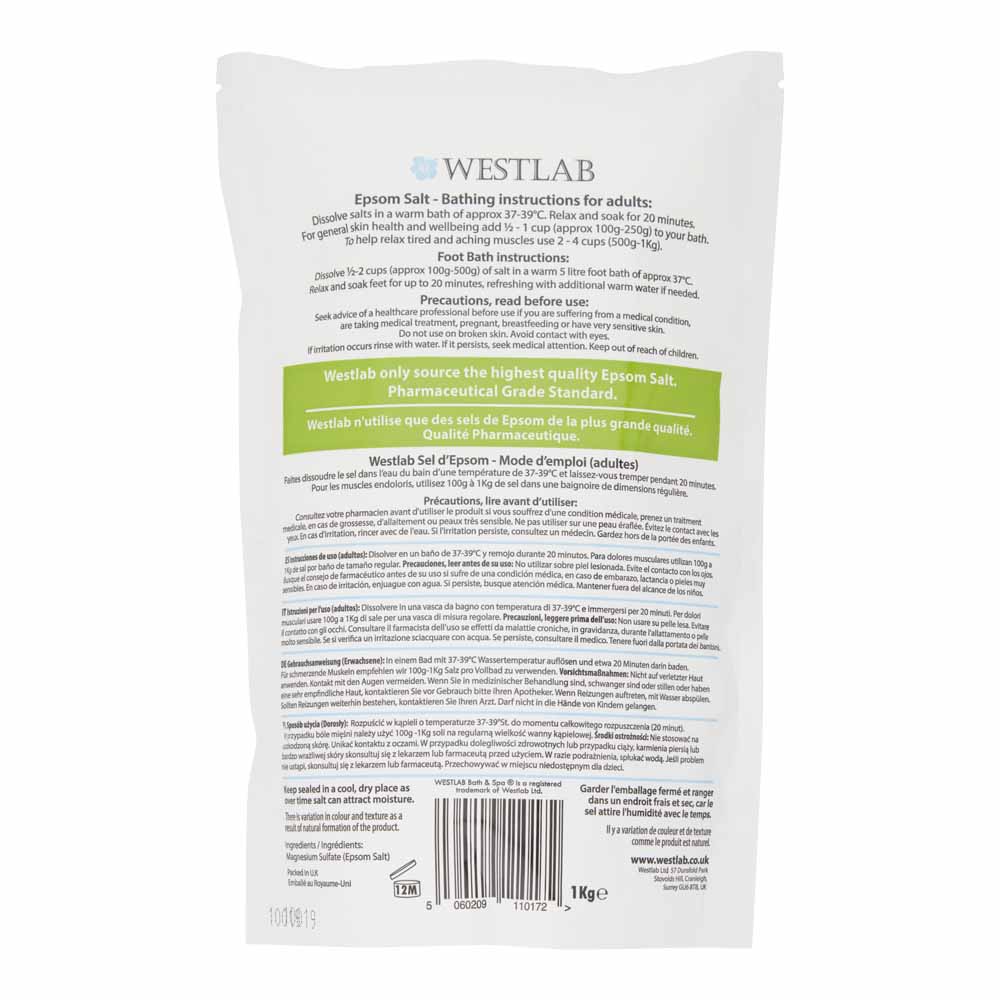 Westlab Epsom Salts 1kg Image 2