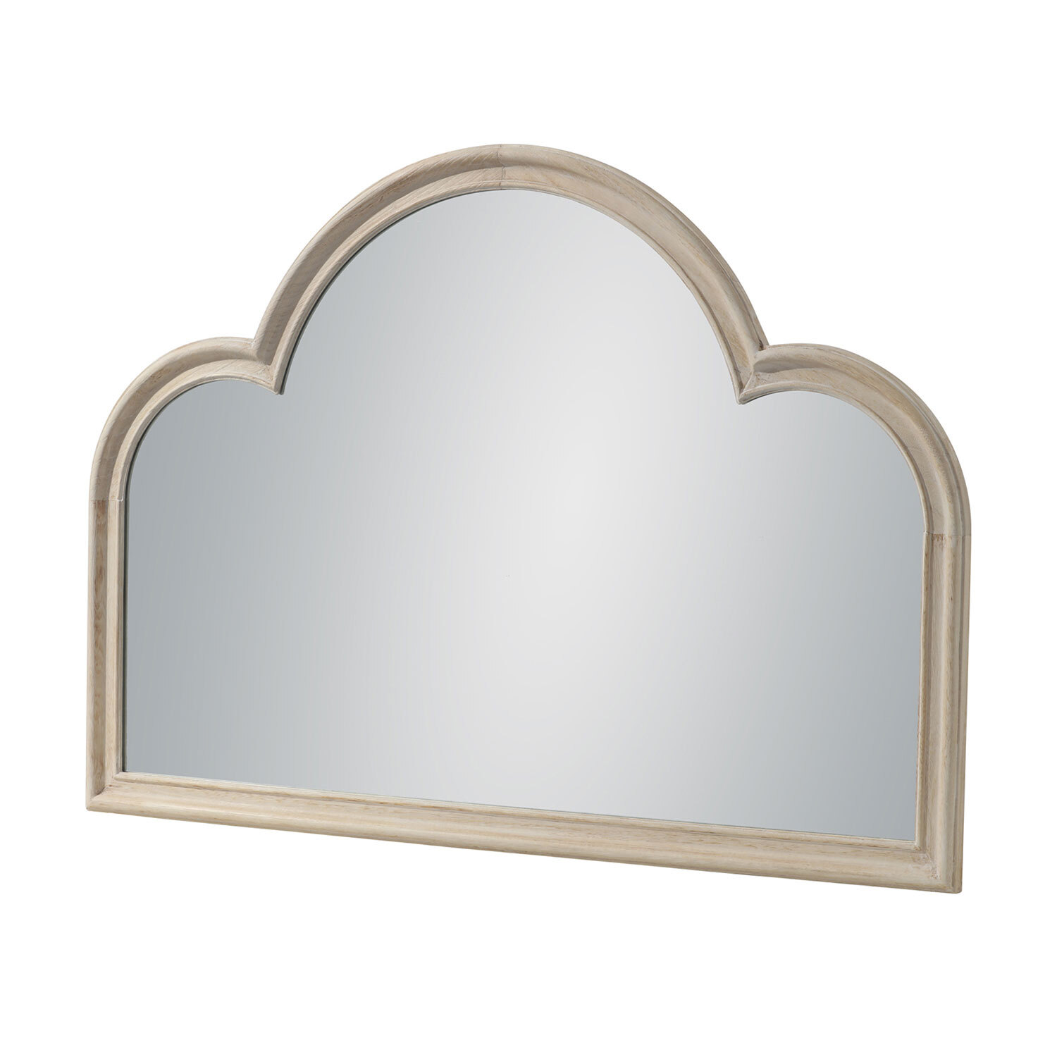 Maeve Washed Wooden Mirror - Wood / 70cm Image 4