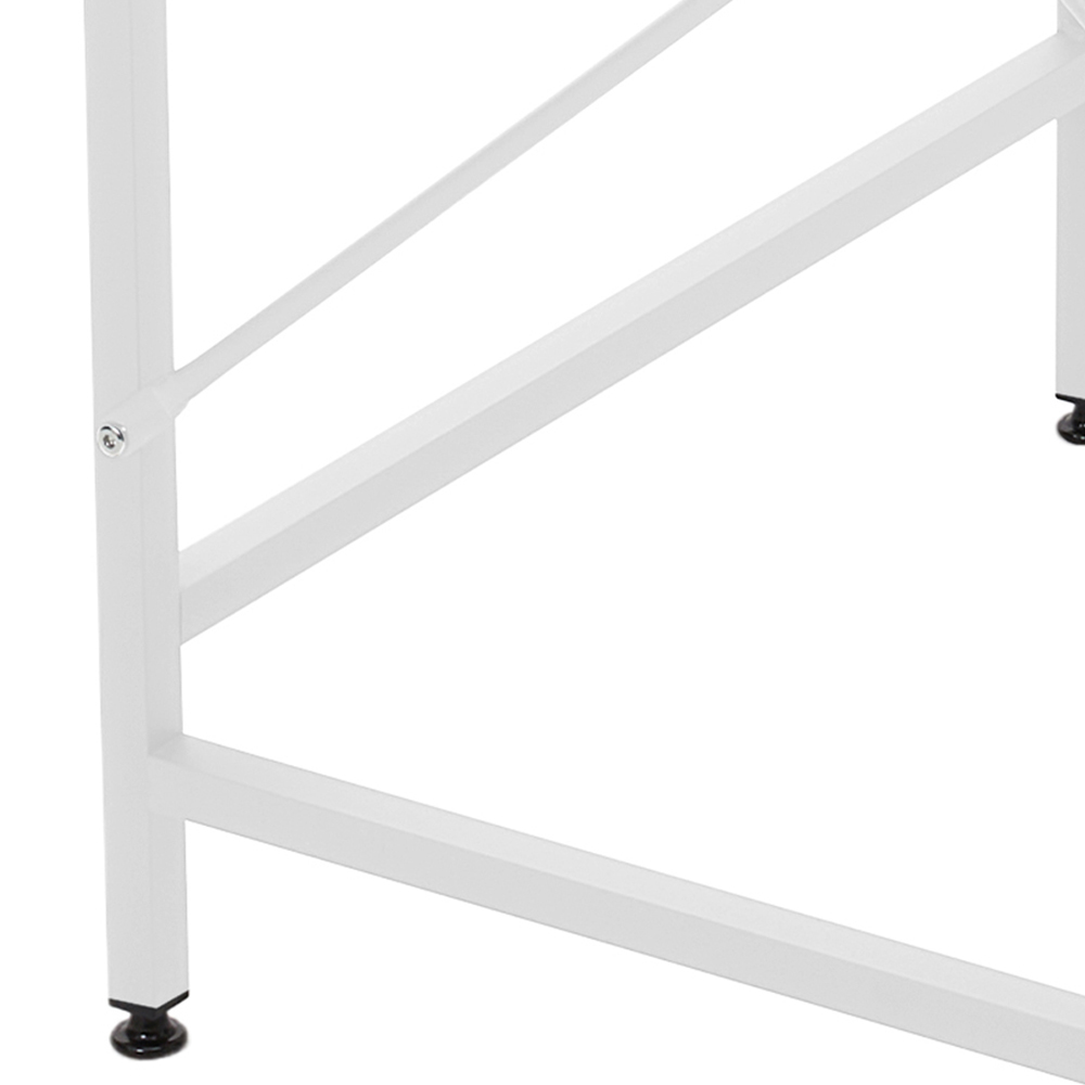 Living and Home 3 Shelf White Over Washing Machine Storage Shelf with Towel Bar Image 5