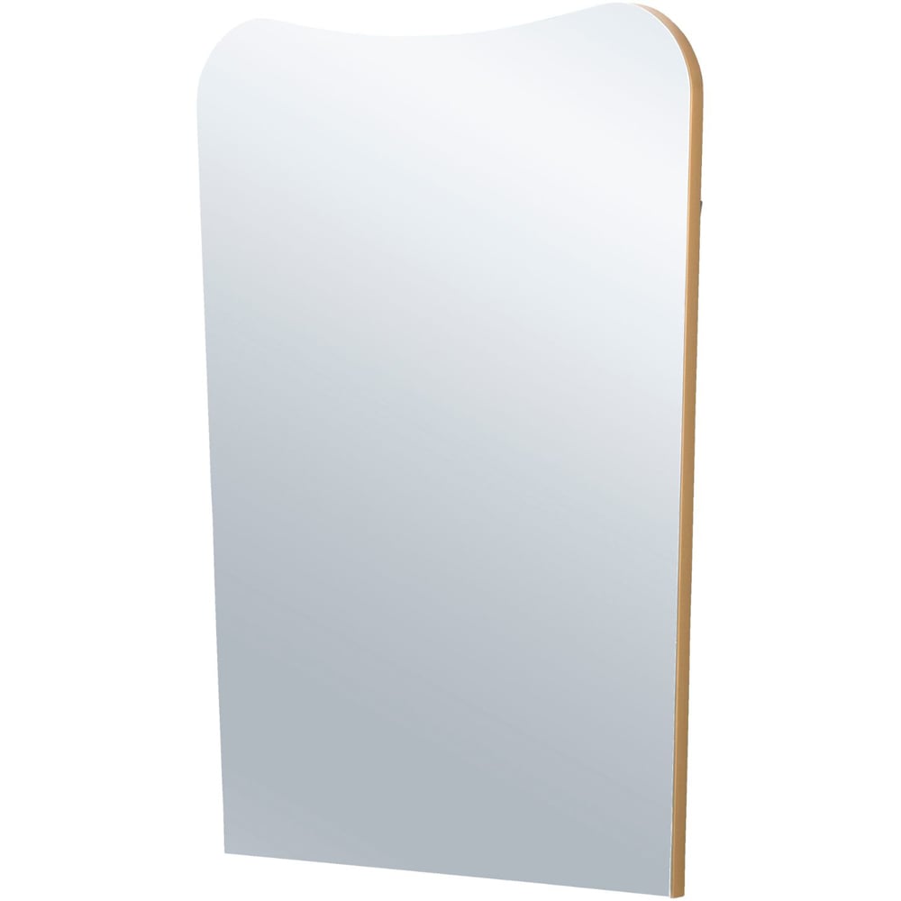 Yearn Contemporary Gold Curved Wall Mirror 79 x 56cm Image 1