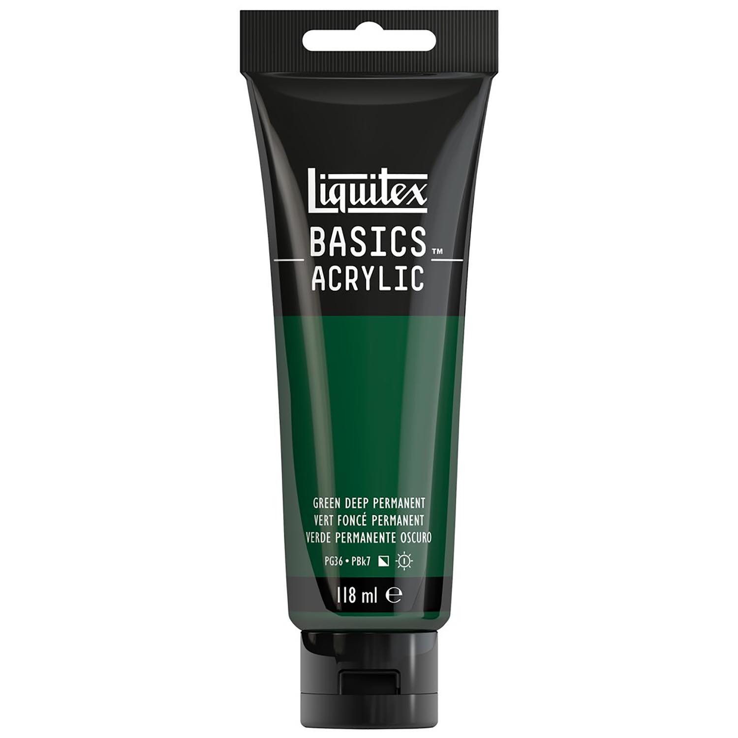 Liquitex Basics Acrylic Paint Green Deep Permanent 118ml Image