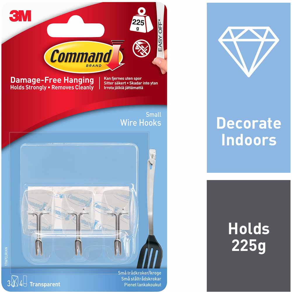 Command Damage Free Small Wire Hooks 3 Pack Image 1