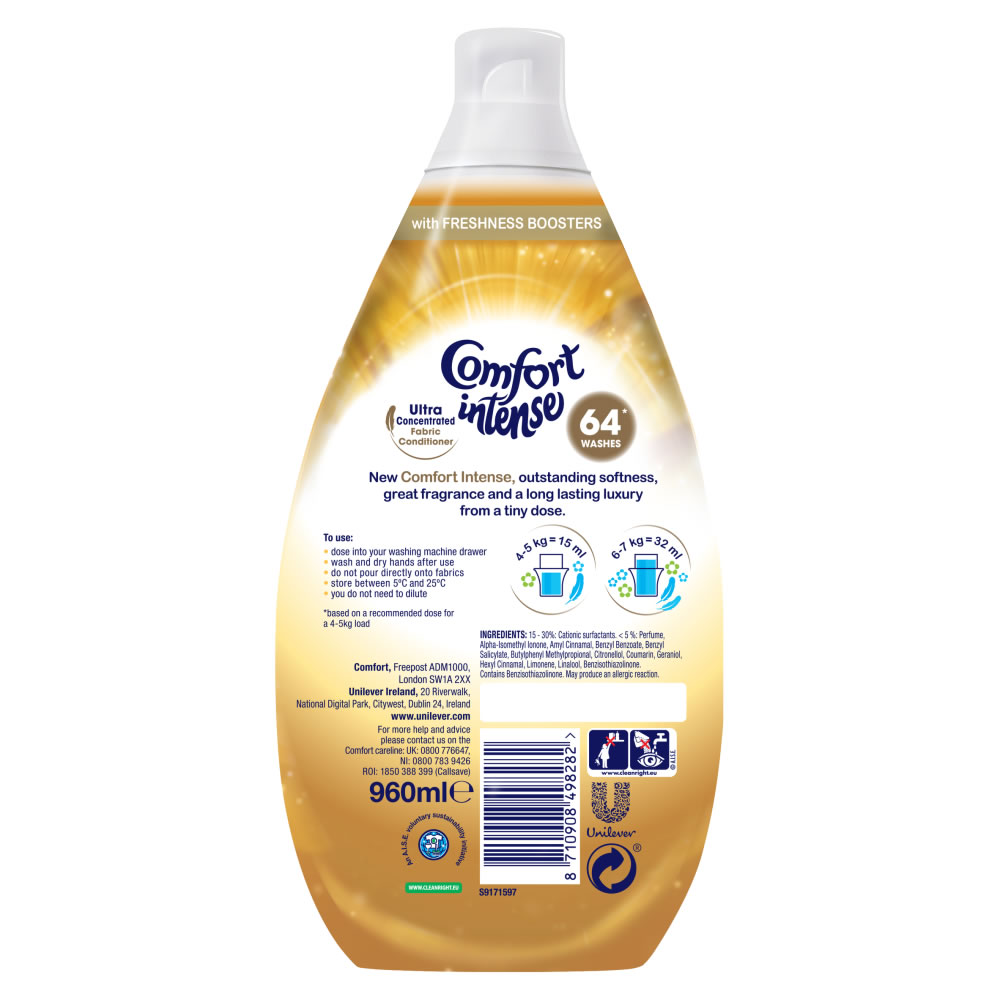 Comfort Intense Luxurious Fabric Conditioner 64   Washes 960ml Image 2