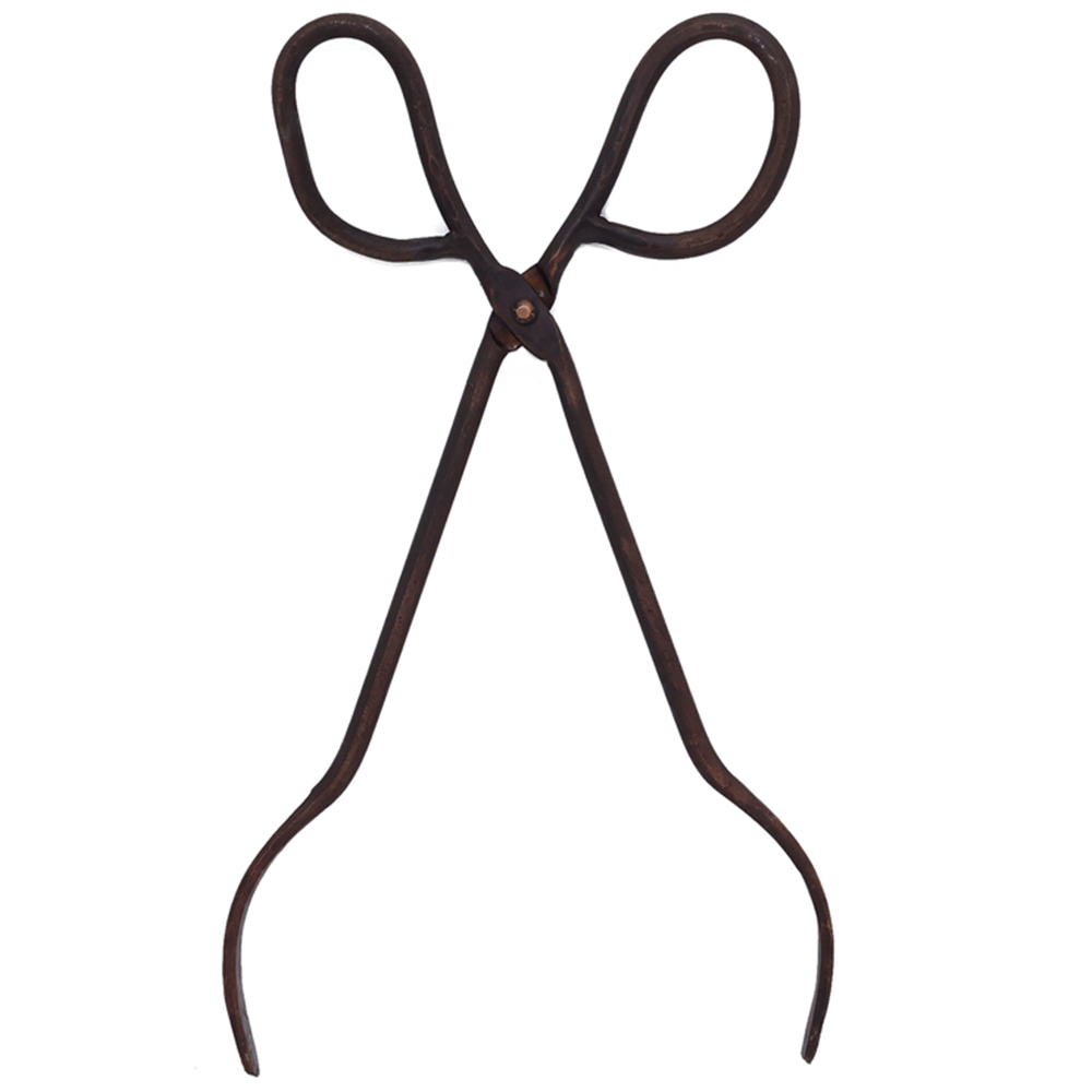 Charles Bentley Black Cast Iron Coal Tongs Image 4