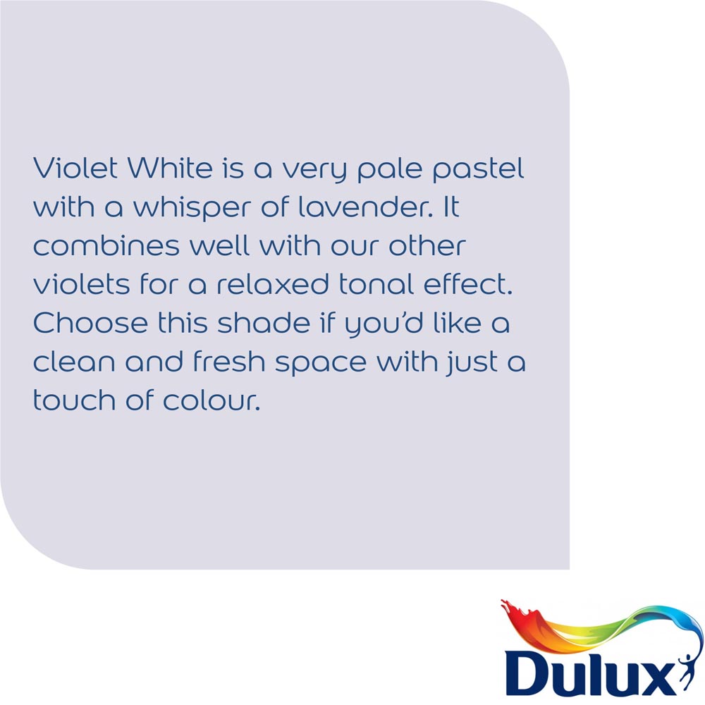 Dulux Easycare Violet White Matt Emulsion Paint 2.5L Image 7