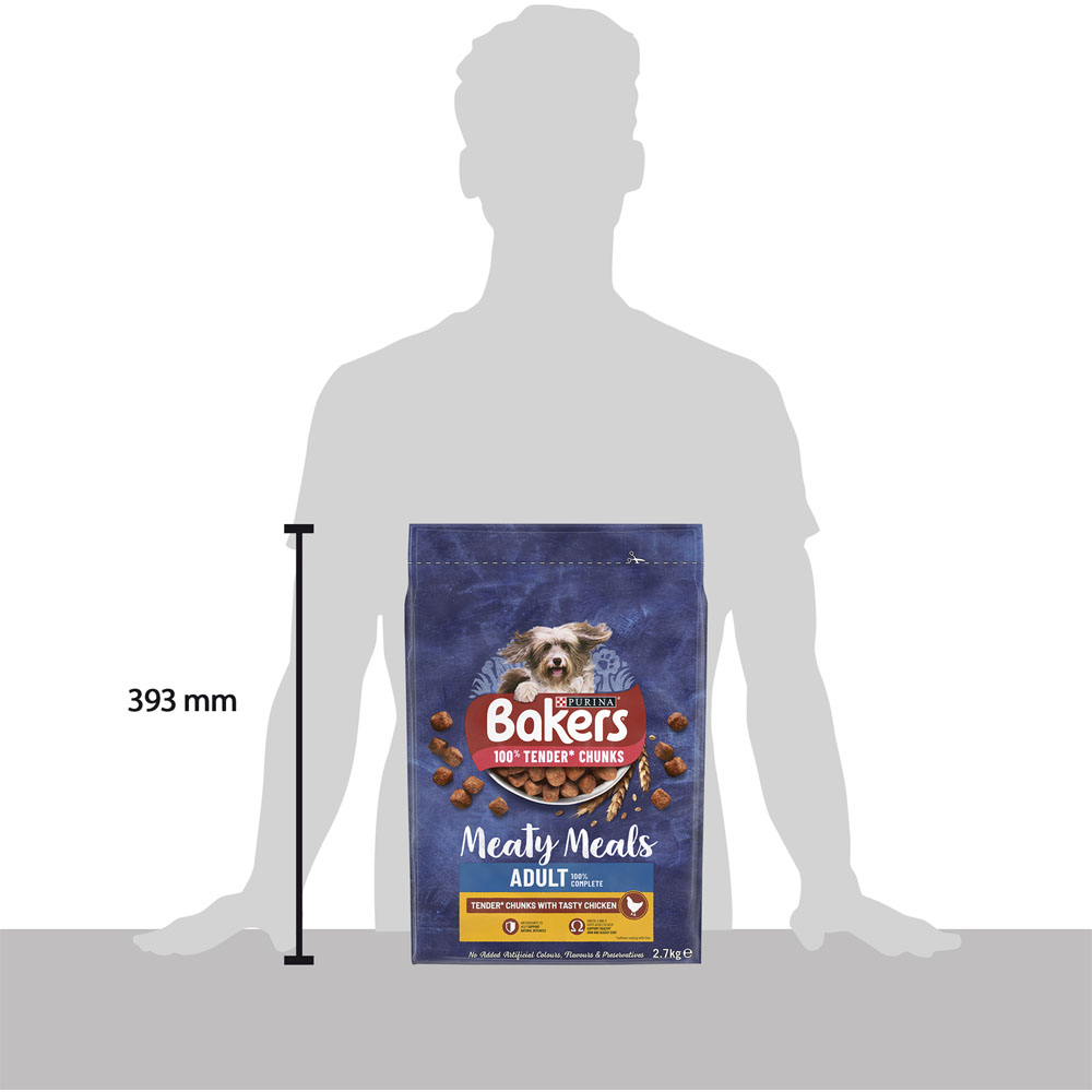 Purina Bakers Meaty Meals Chicken Adult Dry Dog Food 2.7kg Image 7