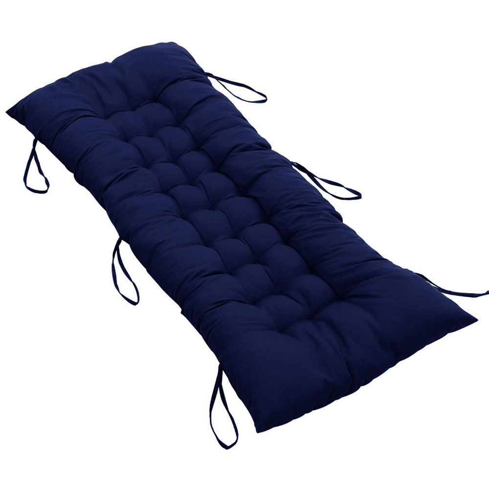 Living and Home Blue Thick Soft Lounge Chair Cushion 125 x 48cm Image 1