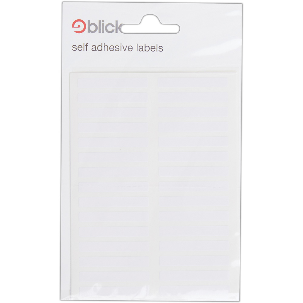 Blick White Rectangular Self Adhesive Warehouse Label 5 x 35mm 2400 Pack Image 1