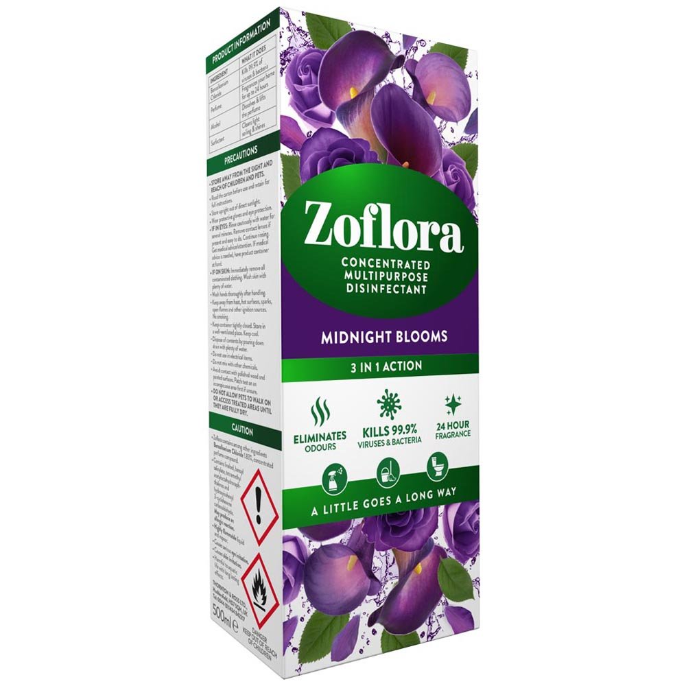 Zoflora Midnight Blooms Concentrated Disinfectant 500ml Image 2