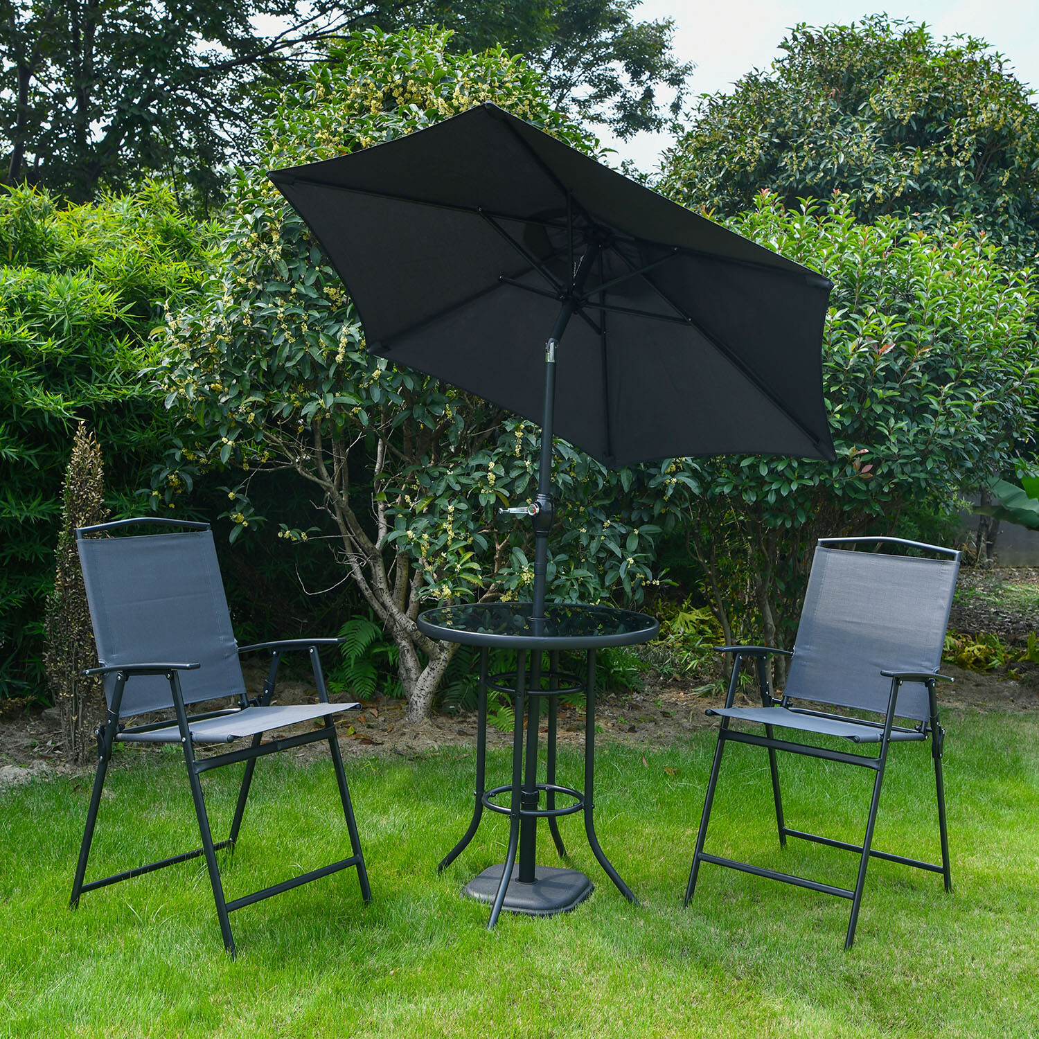 Outdoor Essentials Atlanta Folding Bar Set - Black Image 10