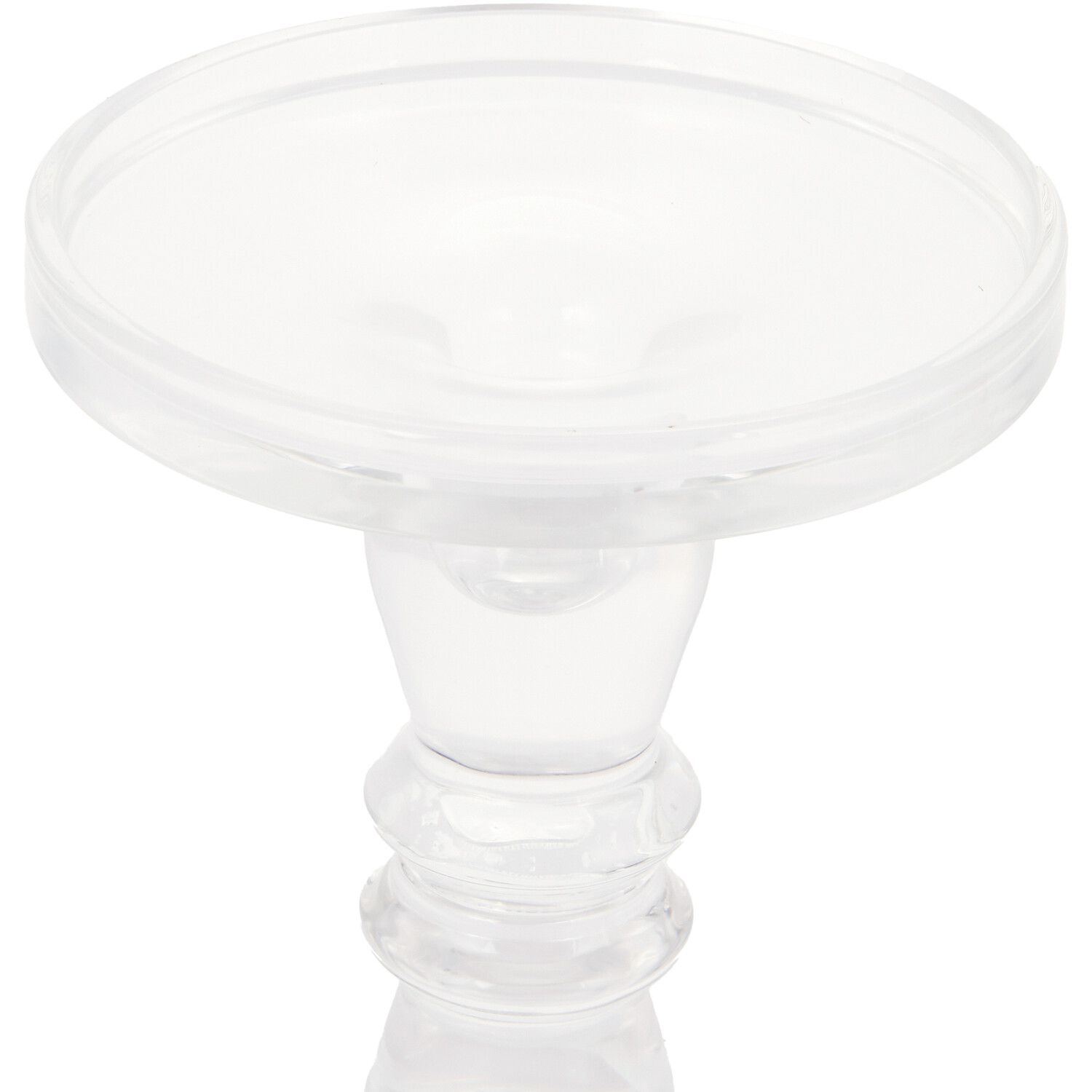 Clear Glass Pillar Candle Holder Image 2