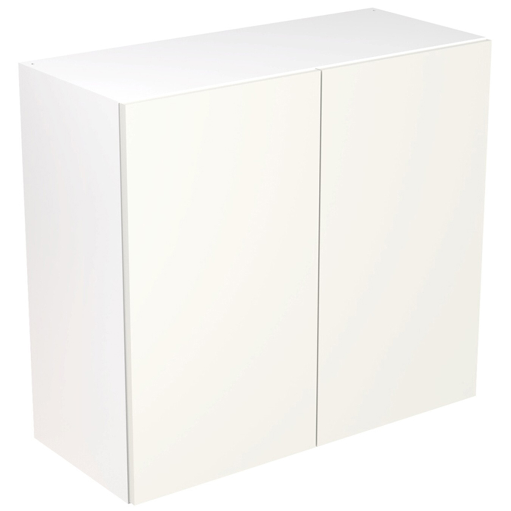 Kitchen Kit Slab Standard White Wall Kitchen Cabinet Flatpack 800mm Image 1