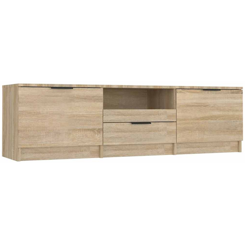 vidaXL 2 Door Single Drawer Single Shelf Sonoma Oak TV Cabinet Image 2