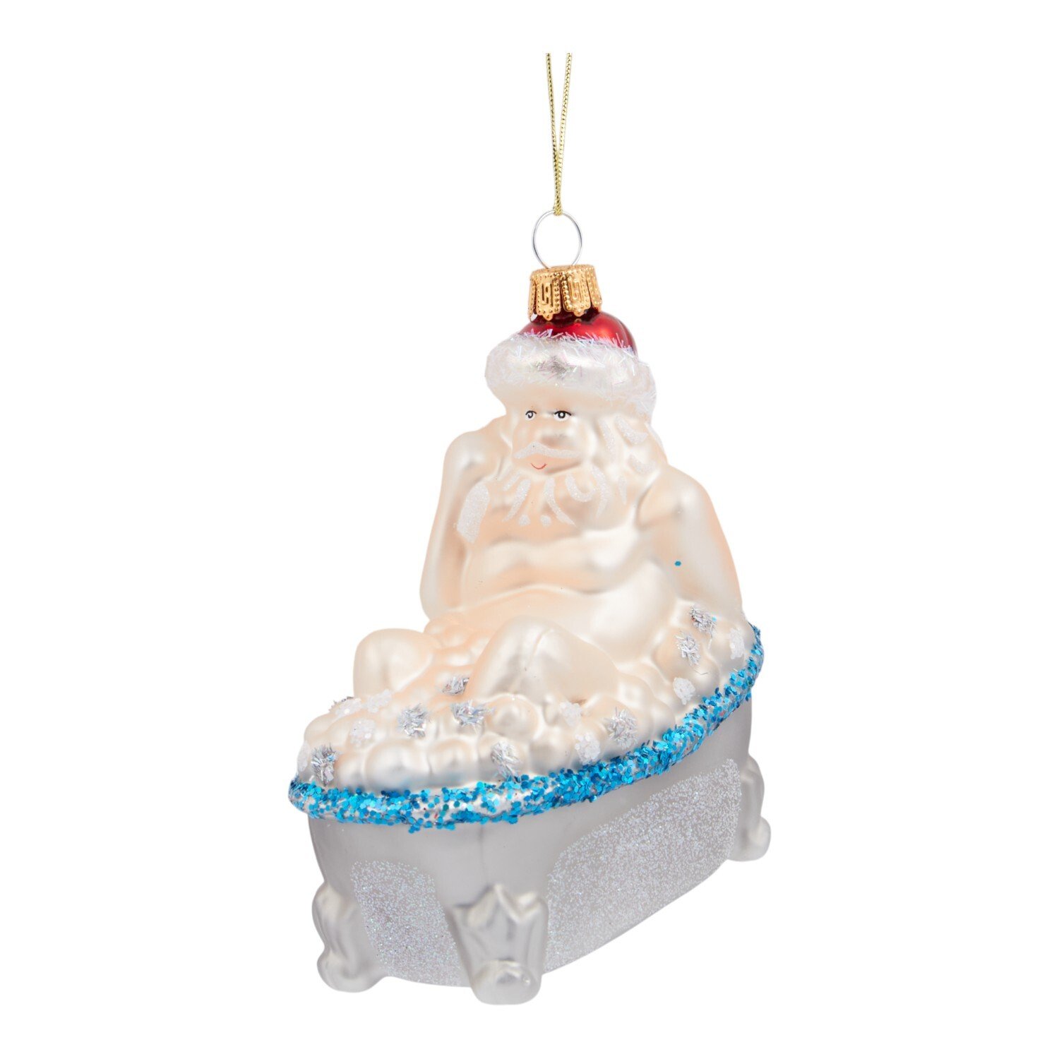 Santa Bubble Bath Hanging Decoration Image 1