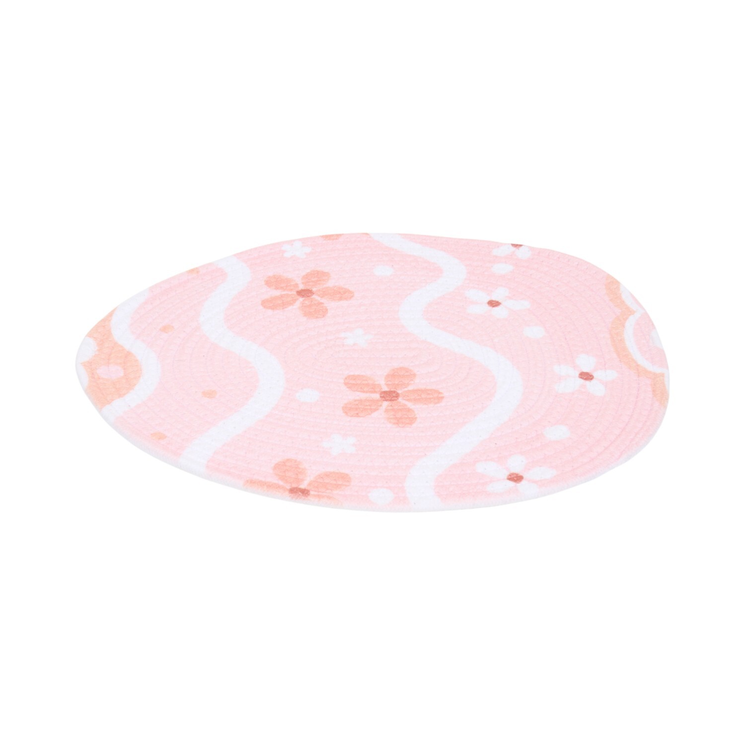 Pack of 2 Floral Egg Placemats Pink Image 3