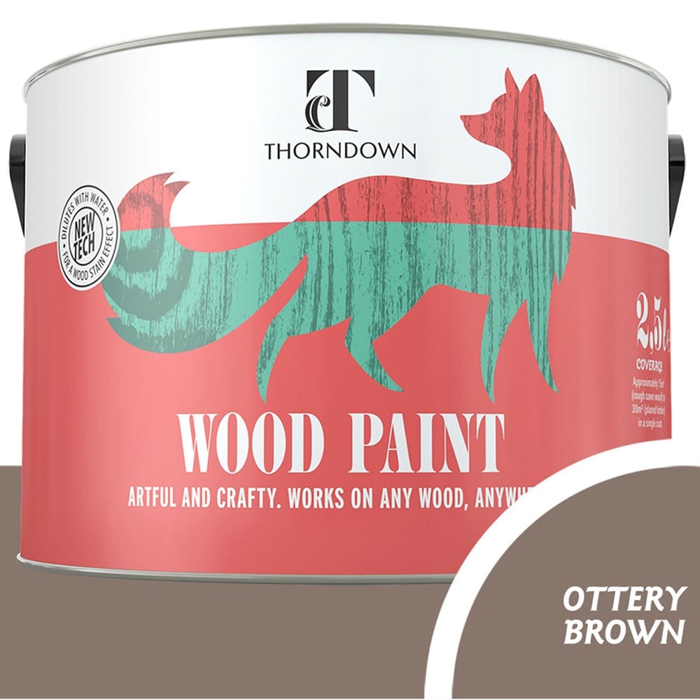 Thorndown Ottery Brown Satin Wood Paint 2.5L Image 4