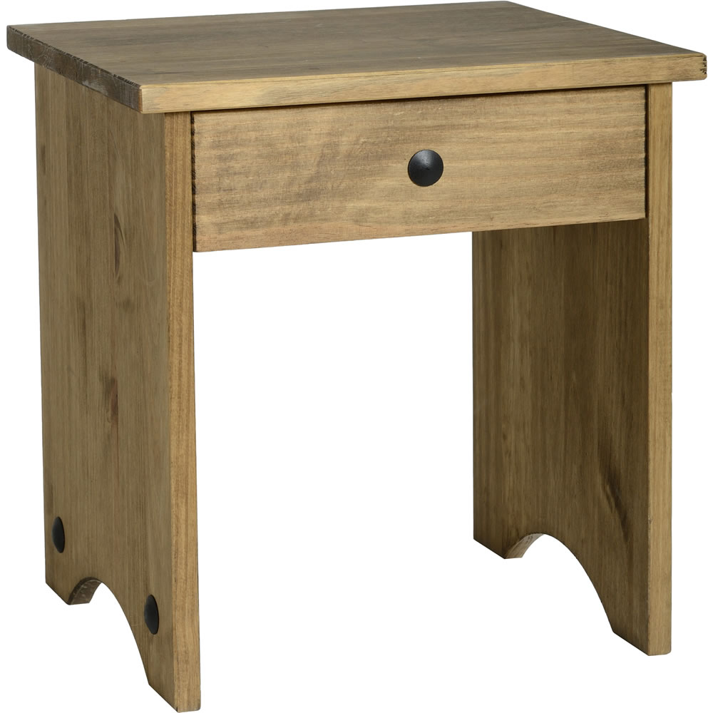 Corona Solid Pine Dressing Table Stool Image 1