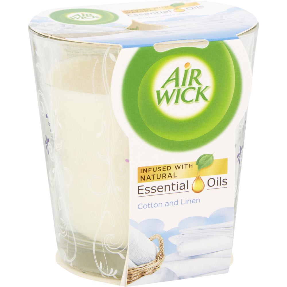 Air Wick Cotton and Linen Scented Candle 105g Image 2