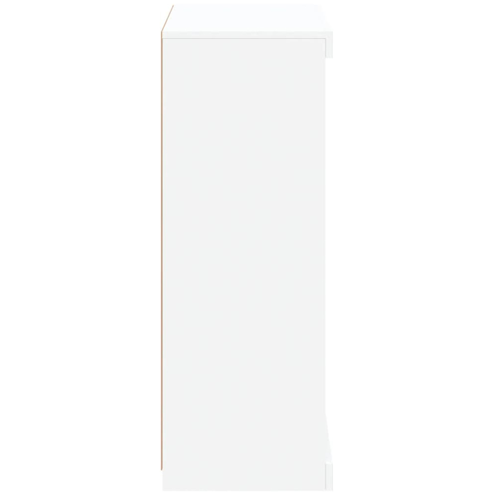 vidaXL 4 Shelf White LED Sideboard Image 6