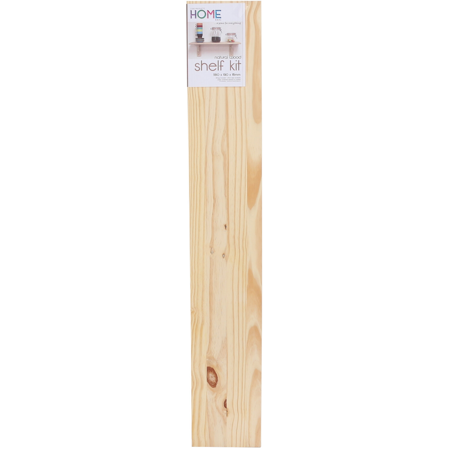 Sanded Pine Natural Wood Shelf Kit 119cm Image