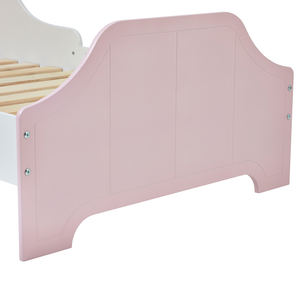 Liberty House Toys Dual Tone White and Pink Toddler Bed Image 5