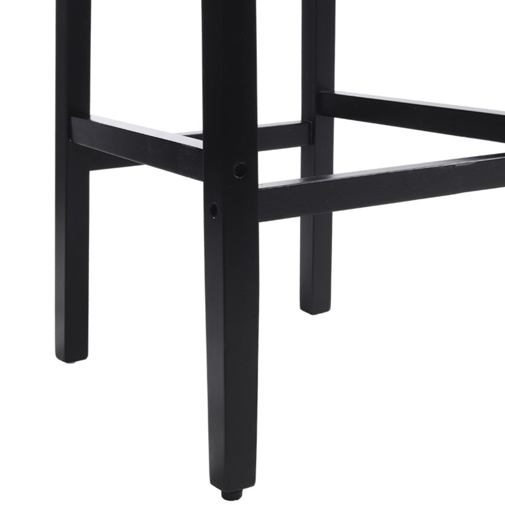 Living and Home Grey Linen Kitchen Counter Bar Stool Set of 2 Image 7