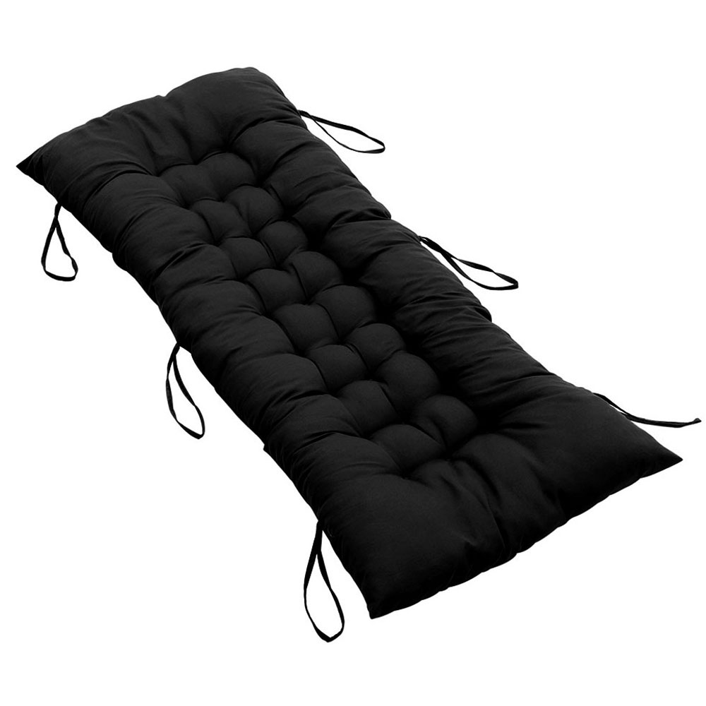 Living and Home Black Thick Soft Lounge Chair Cushion 110 x 40cm Image 1