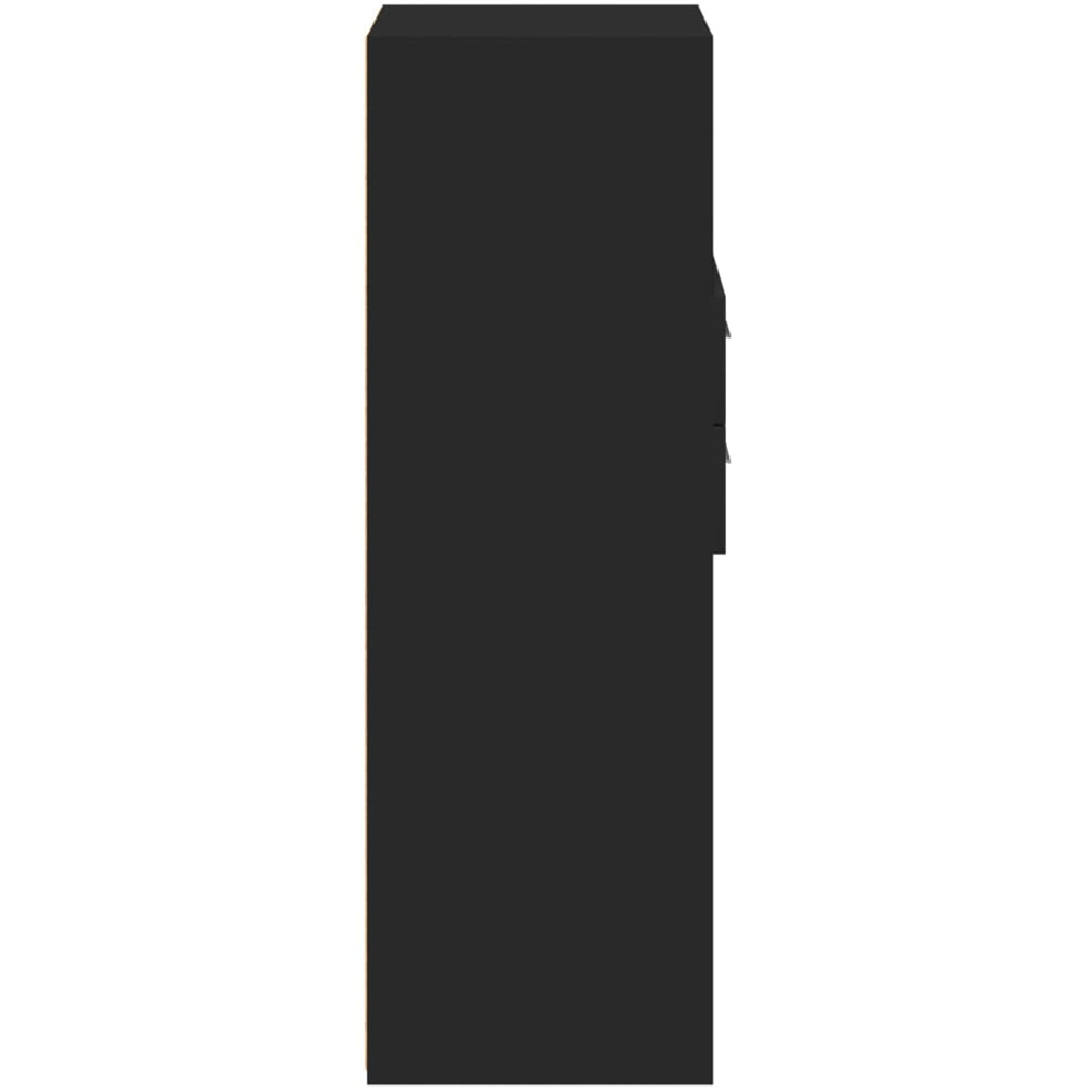 vidaXL 2 Drawer 3 Shelf Black Highboard Image 5