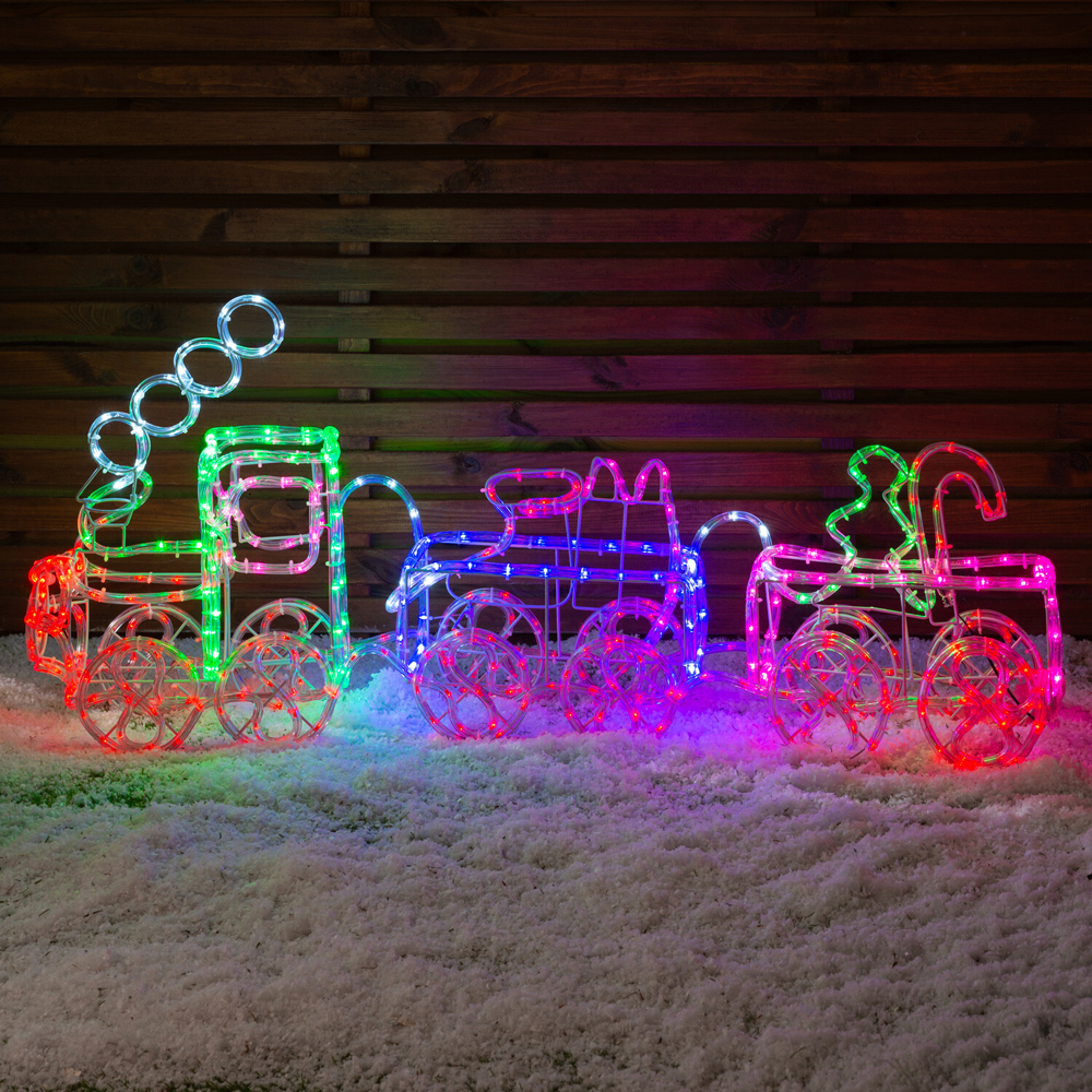 Christmas Train Rope Light Image 1