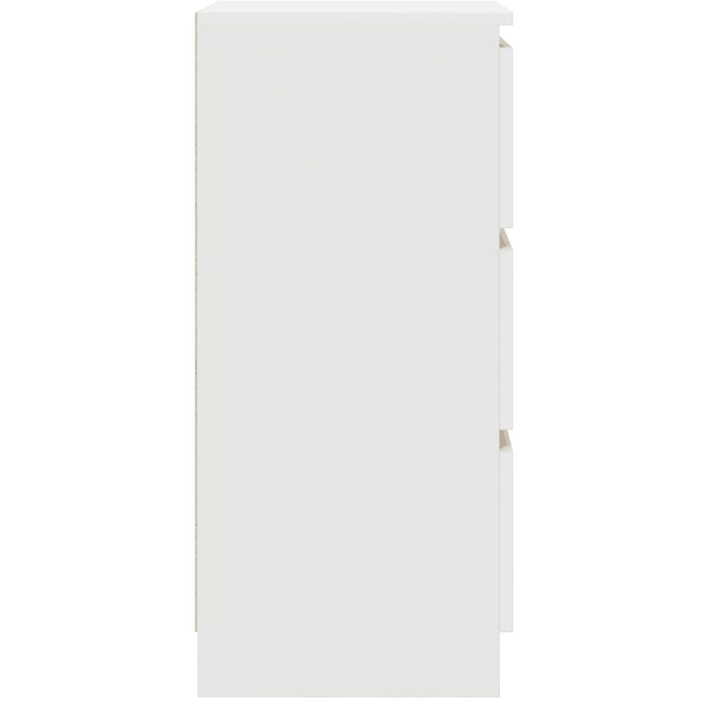 vidaXL 3 Drawer White Sideboard Image 7