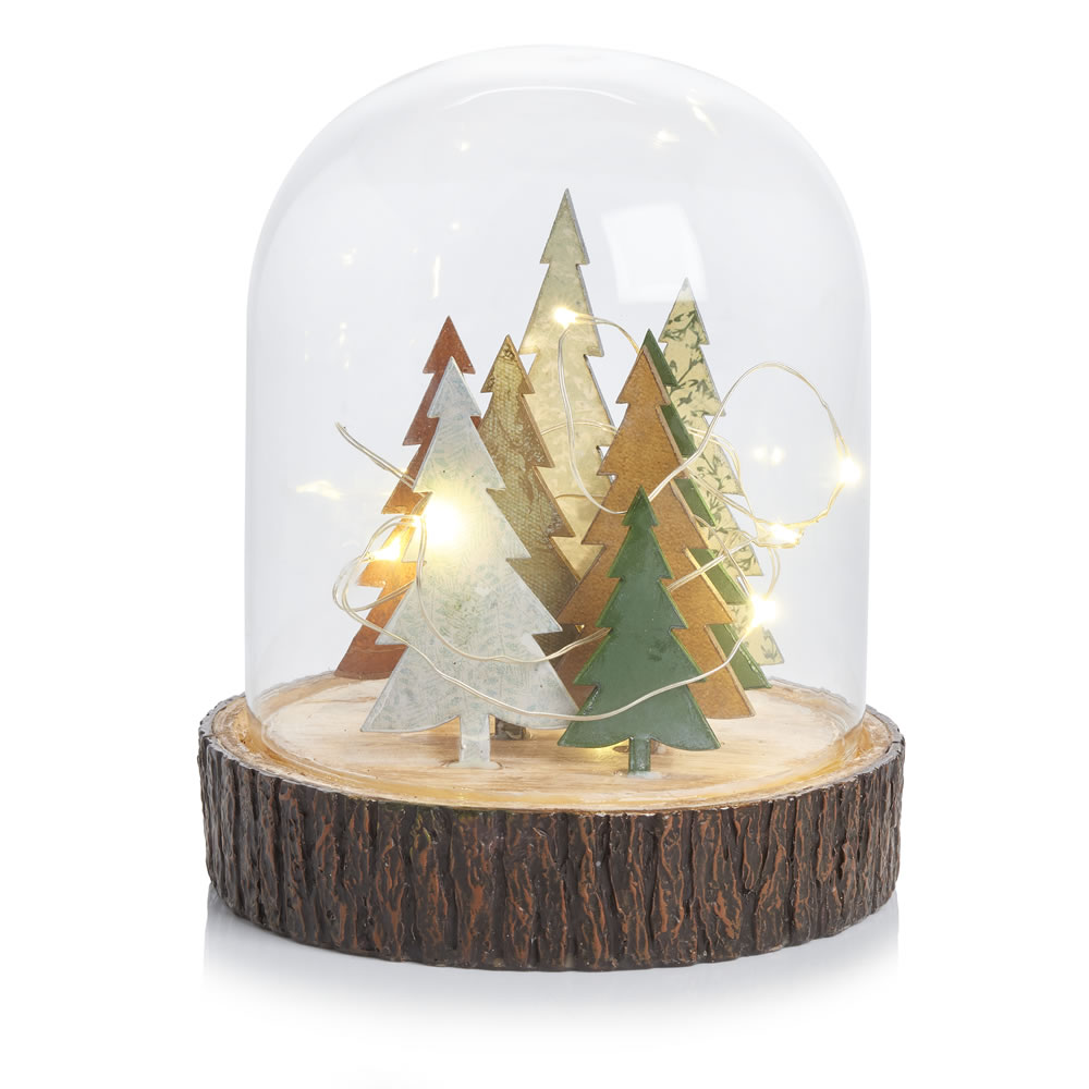 Wilko Country Christmas Battery-Operated LED Bell Jar Christmas Ornament Image 2