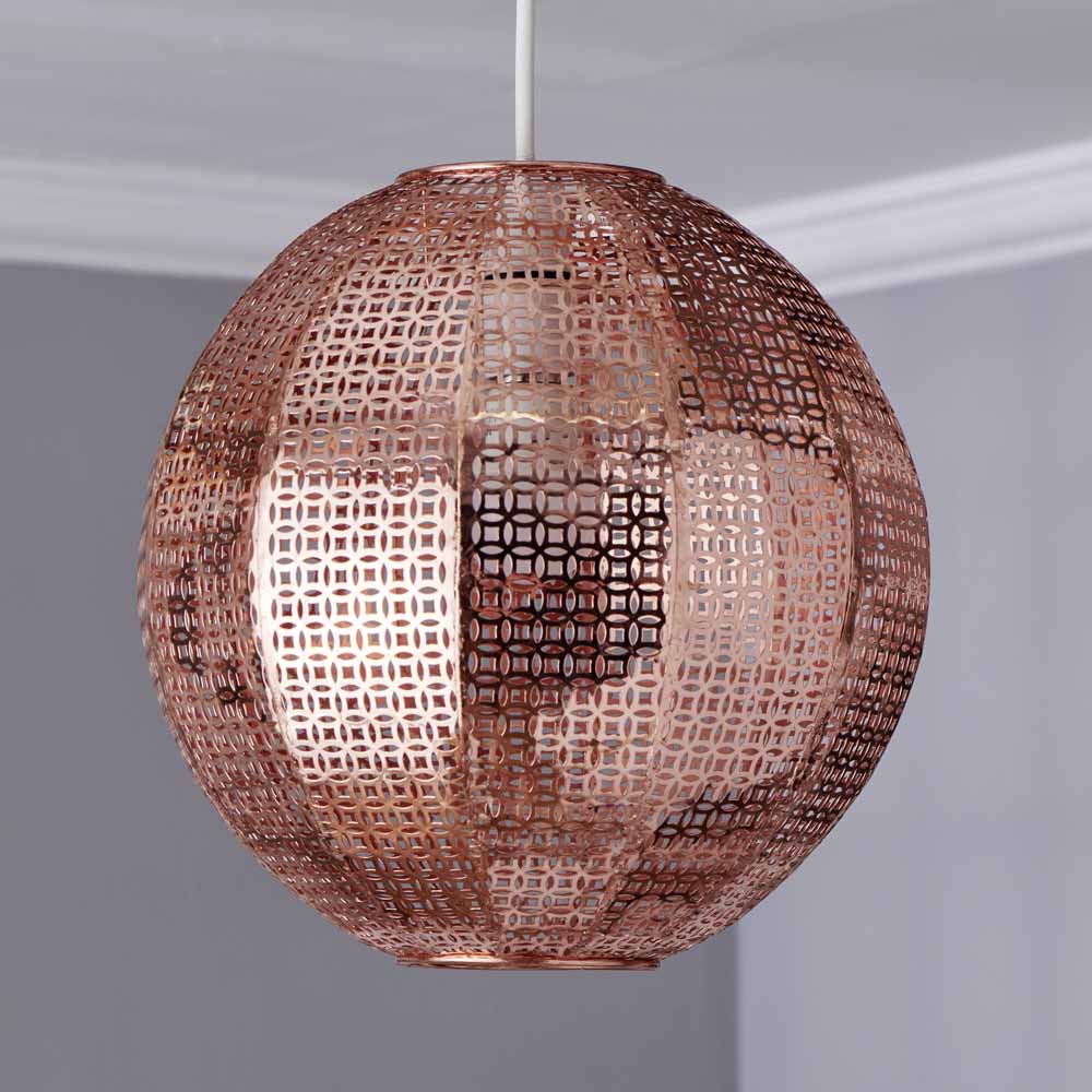 Wilko Copper Cadiz Ball Shade 28cm Image 4