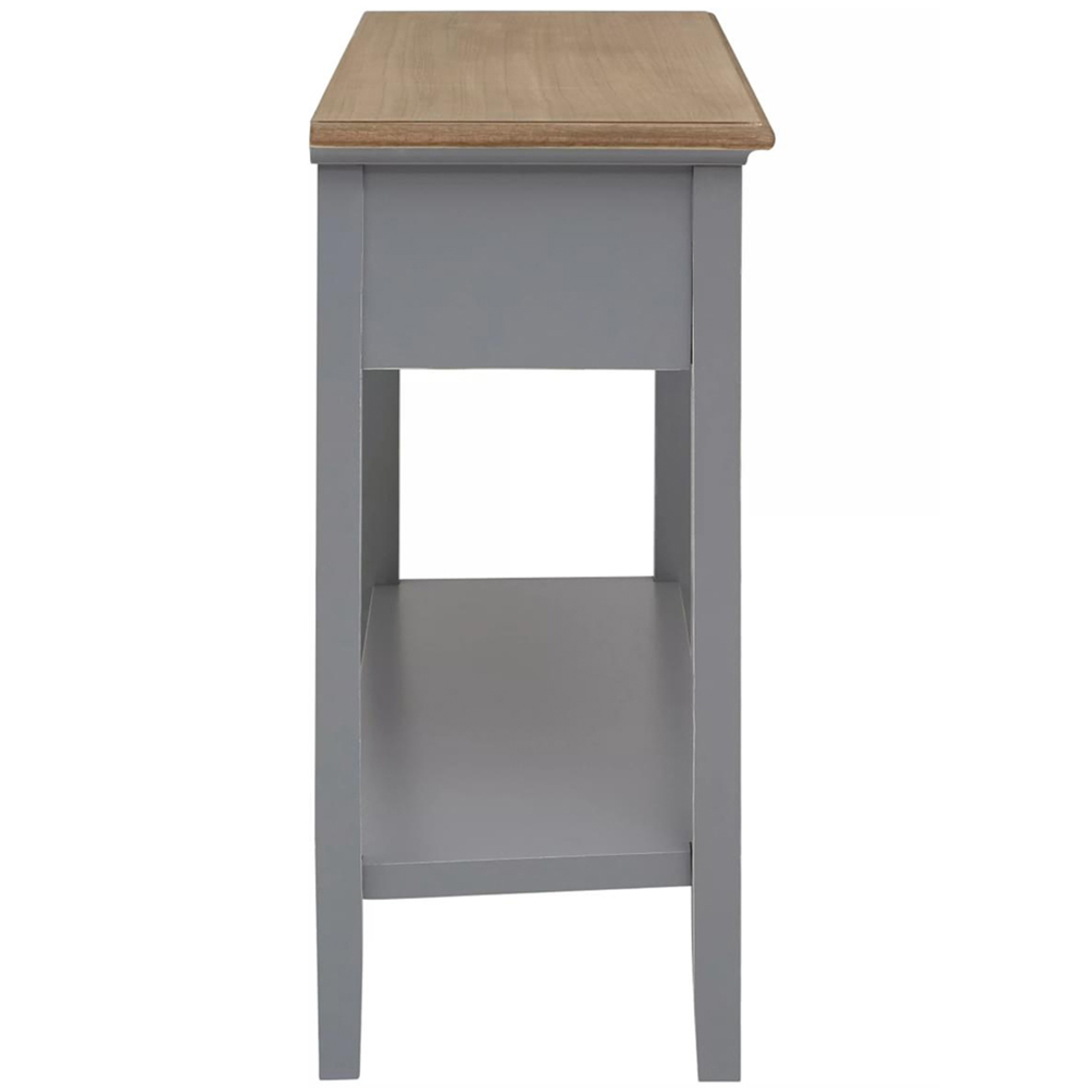 Premier Housewares Henley 2 Drawer Antique Grey Console Table Image 4