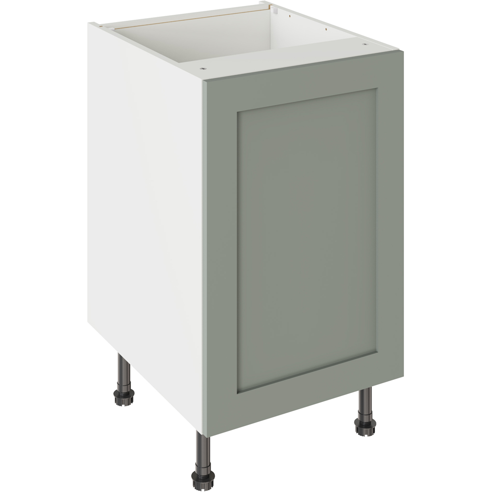 Kitchen Kit Shaker Matt Sage Green Base Kitchen Cabinet Flatpack 500mm Image 1